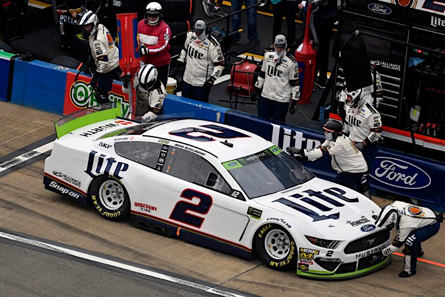 Brad Keselowski finished 25th after being collected in a crash. Brad Keselowski finished 25th after being collected in a crash.